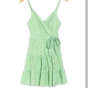 STILLETTOS Wrap Tie Waist Mini Dress XL Sage (dr1)